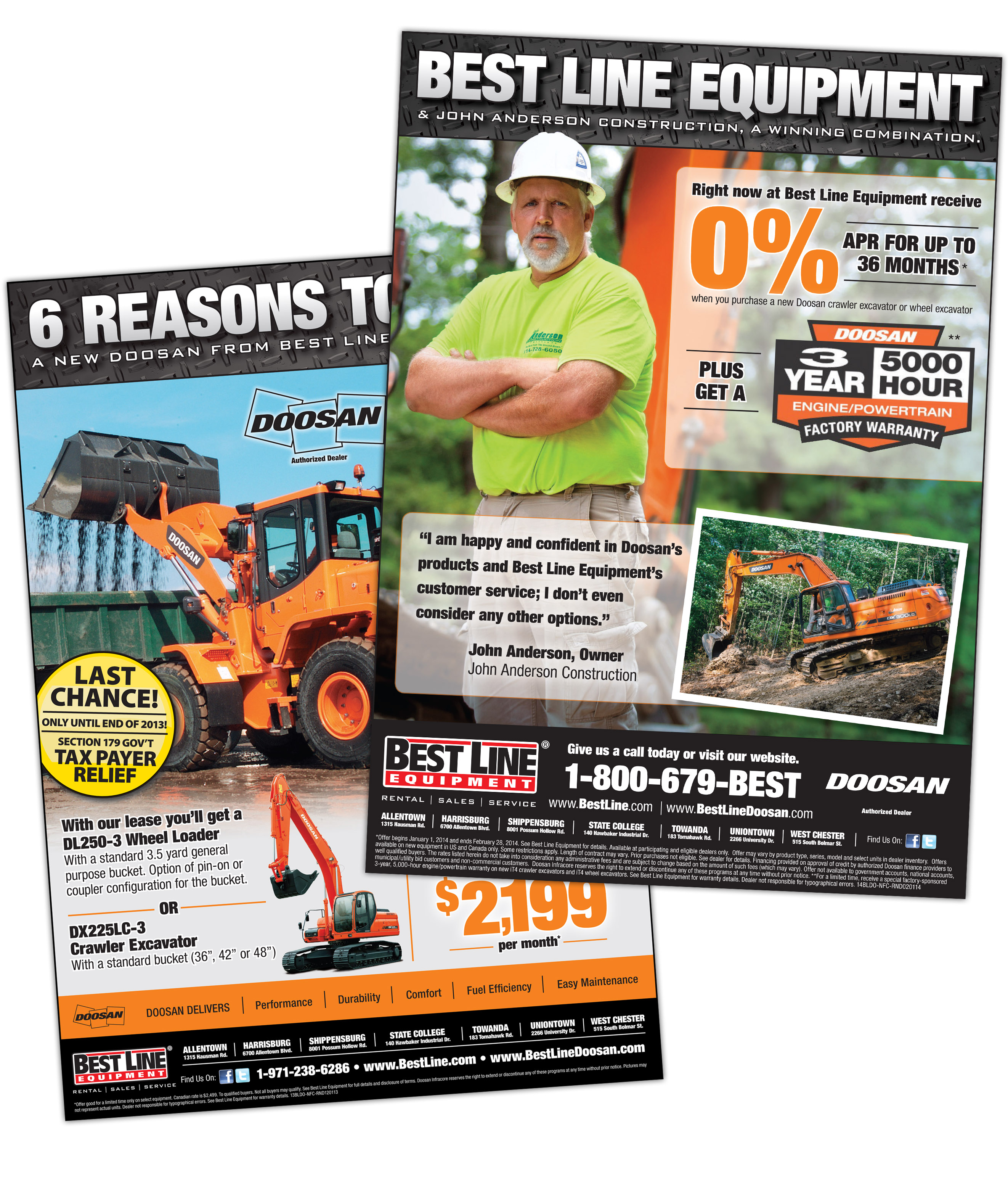 Doosan Testimonial Newspaper Ads