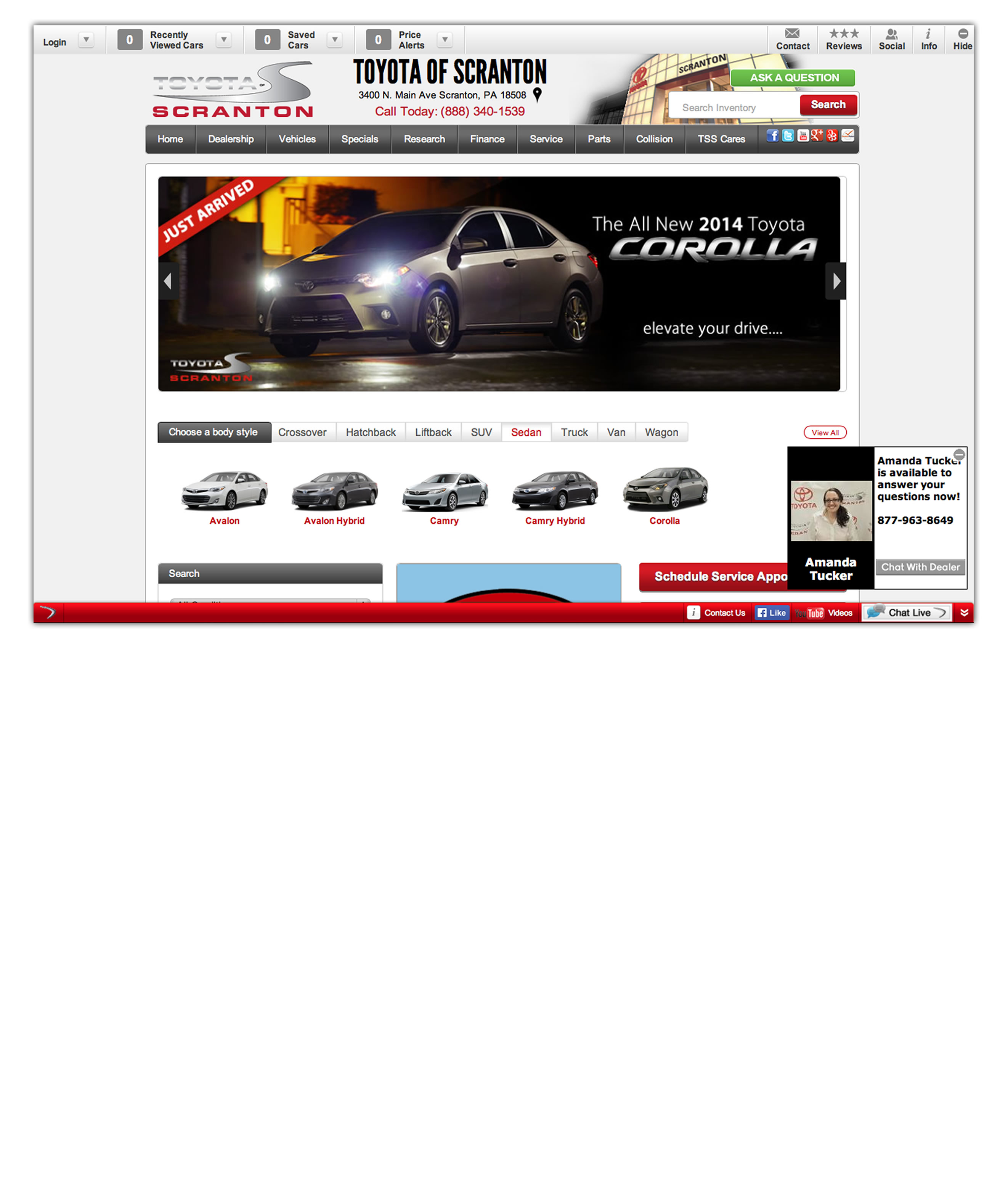 Toyota dealer.com editing website