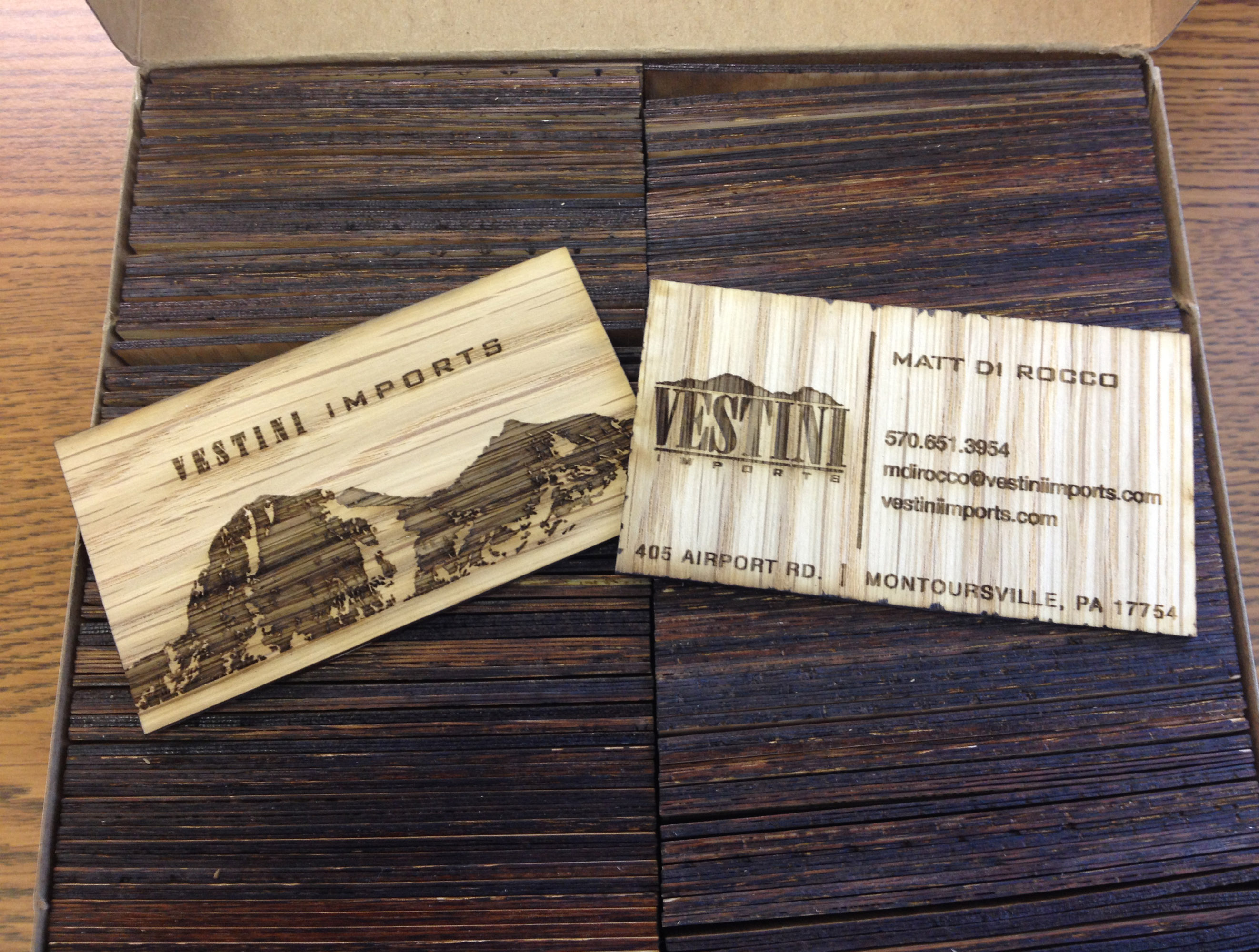 Wooden Business Card Design