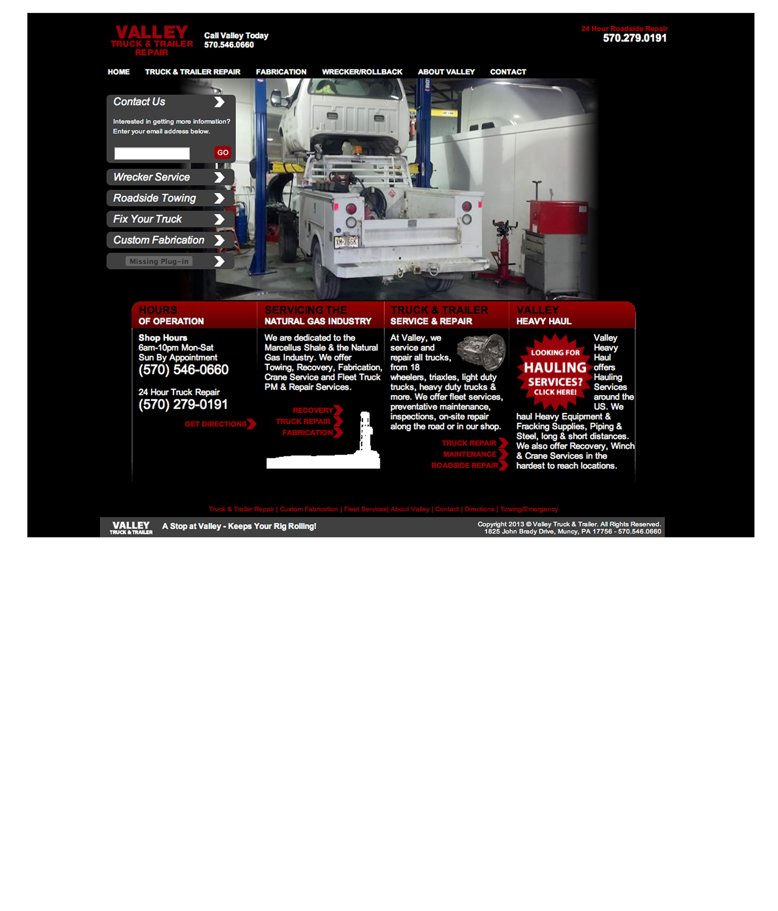 Natural Gas Hauling Website