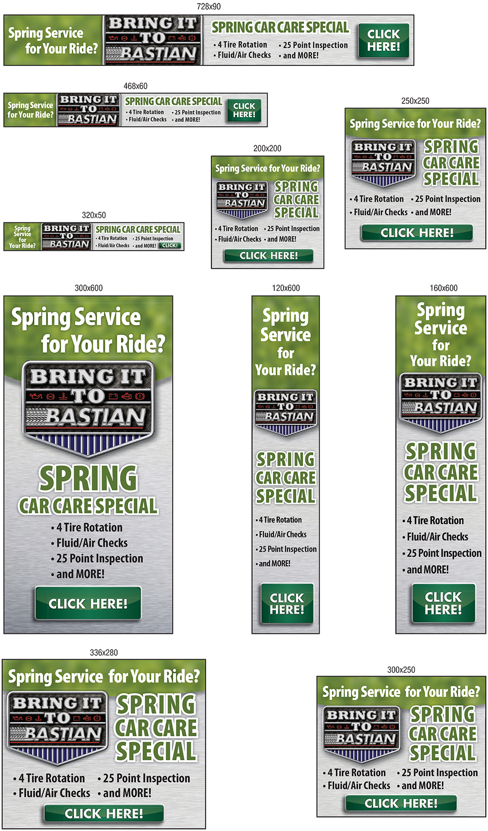 Google Adwords Display Ads for Bastian Tire and Auto Center