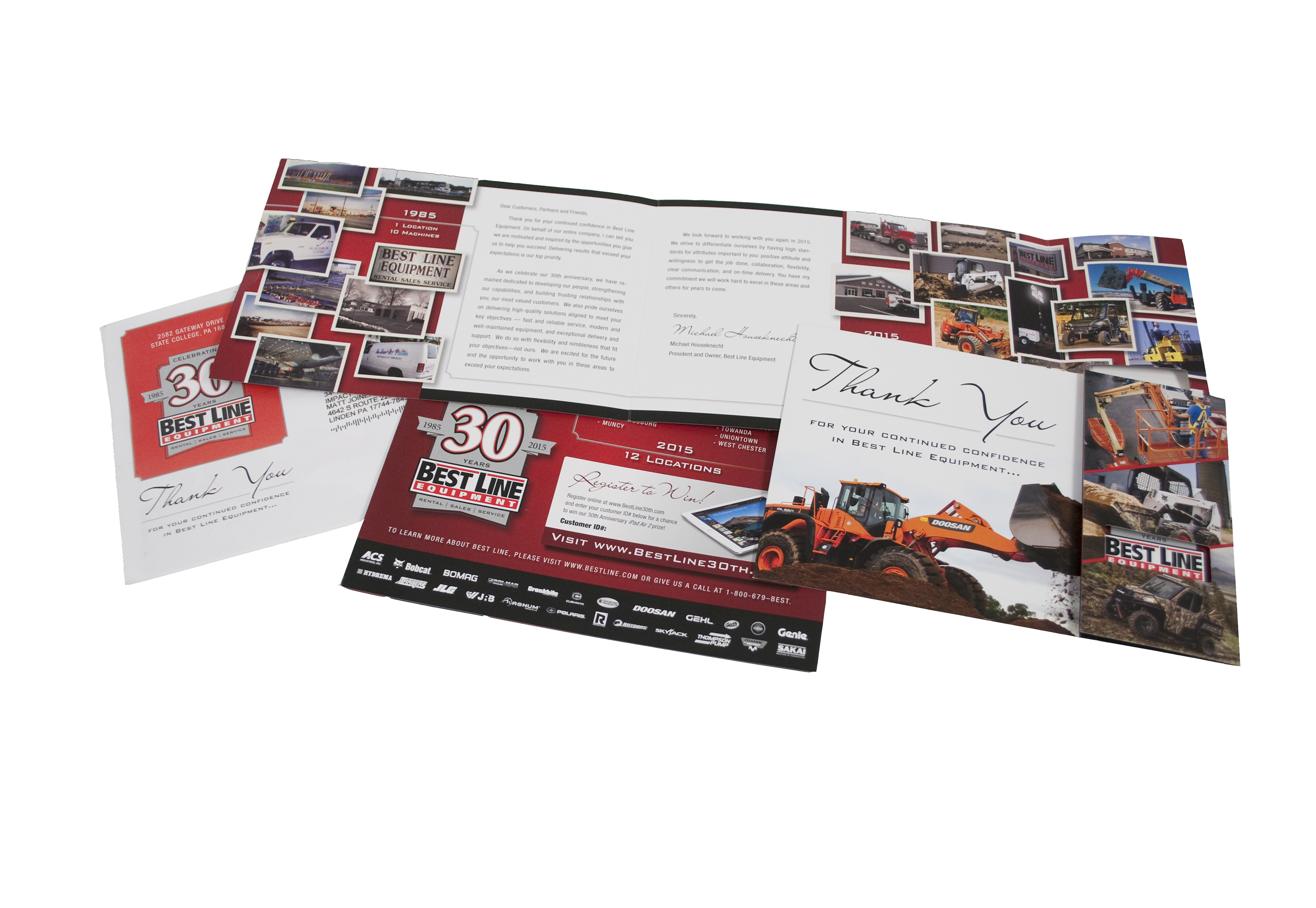 Best Line Equipment 30th Anniversary Direct Mail